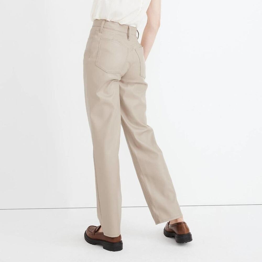 Madewell Perfect High Waist Straight Leg Faux Leather Pants Size 25 NWT - Picture 3 of 12
